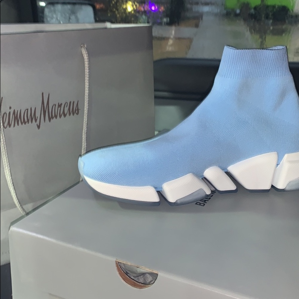 Light Blue Balenciaga Speeds